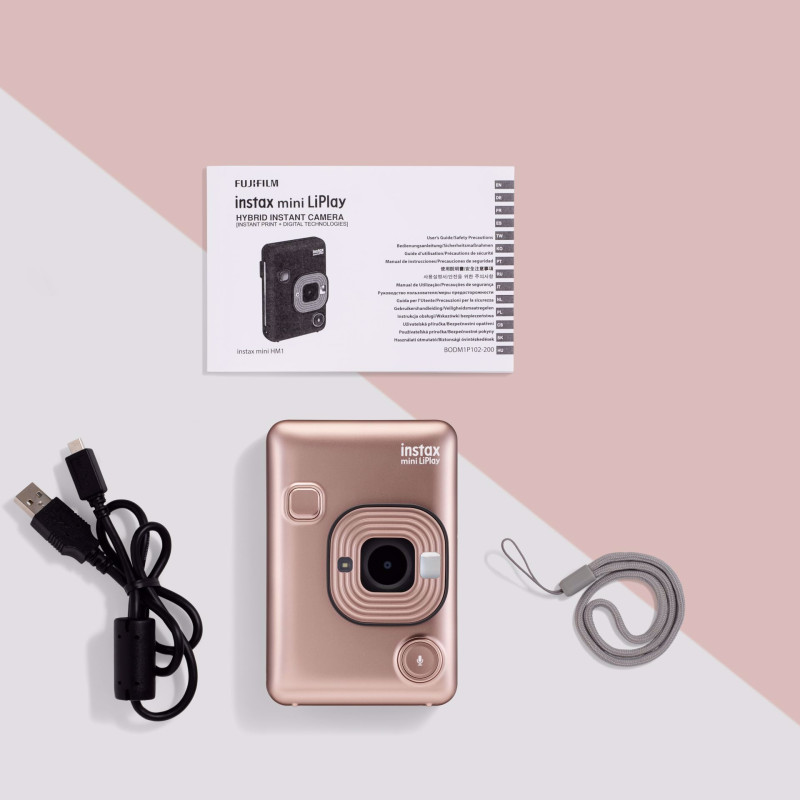 Appareil photo instantané Fujifilm Instax Mini LiPlay Or Rose - Appareil  photo instantané