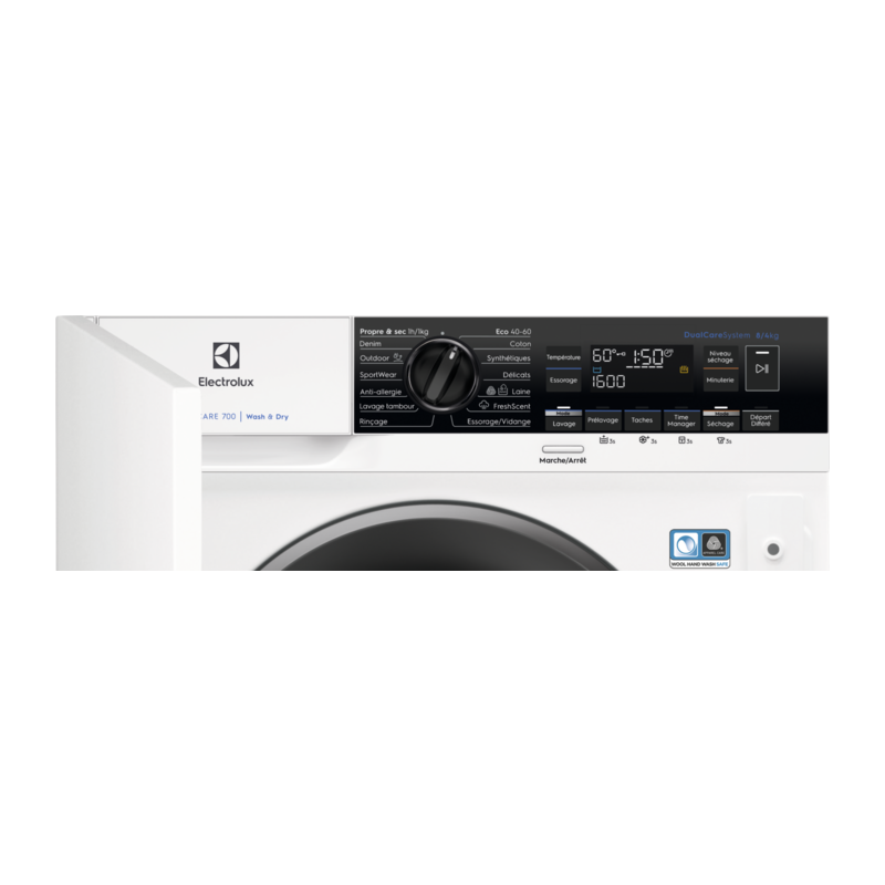 Lave-Linge Séchant Encastrable ELECTROLUX 8kg/4kg - EW7W1684BI