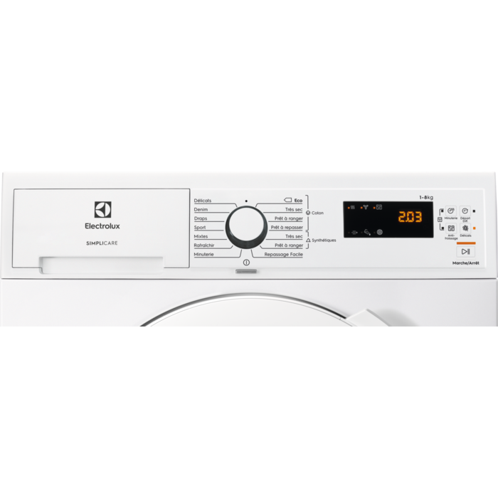 Sèche-Linge ELECTROLUX Frontal 8Kg blanc - EW6C4853SC