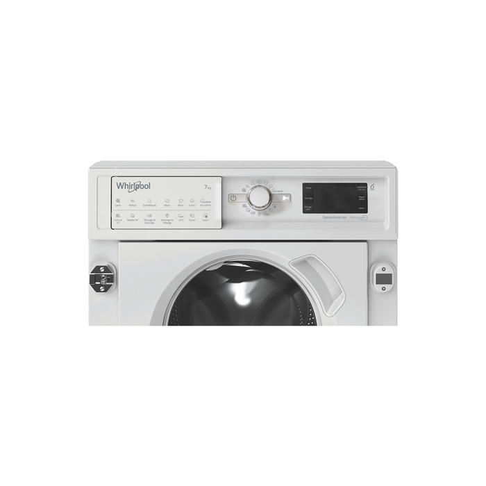 Lave-linge intégrable 7kg 52L Whirlpool integrable 1400tr/min 59,5cm D, BIWMWG71483FRN