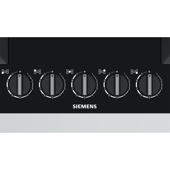 Plaque gaz 5 feux Siemens noir - EP7A6QB20