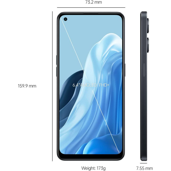 Smartphone Oppo Reno 8 Lite noir