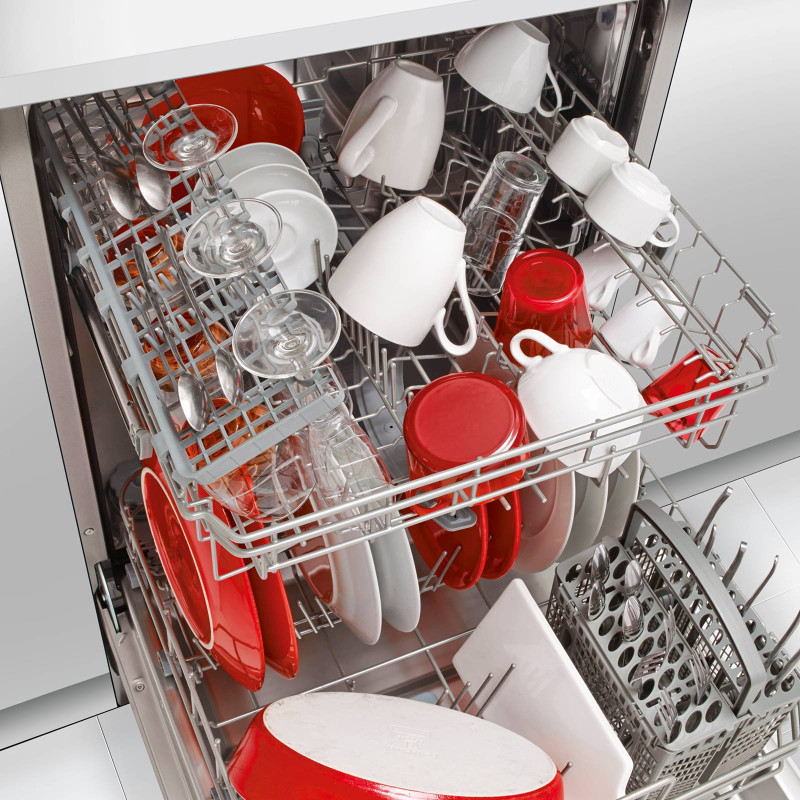 Année 50 Lave-vaisselle Tout intégrable 60 cm Rouge par Smeg