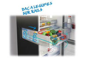 Réfrigérateur combiné 275L froid statique Beko 54cm F BCHA275K3SN