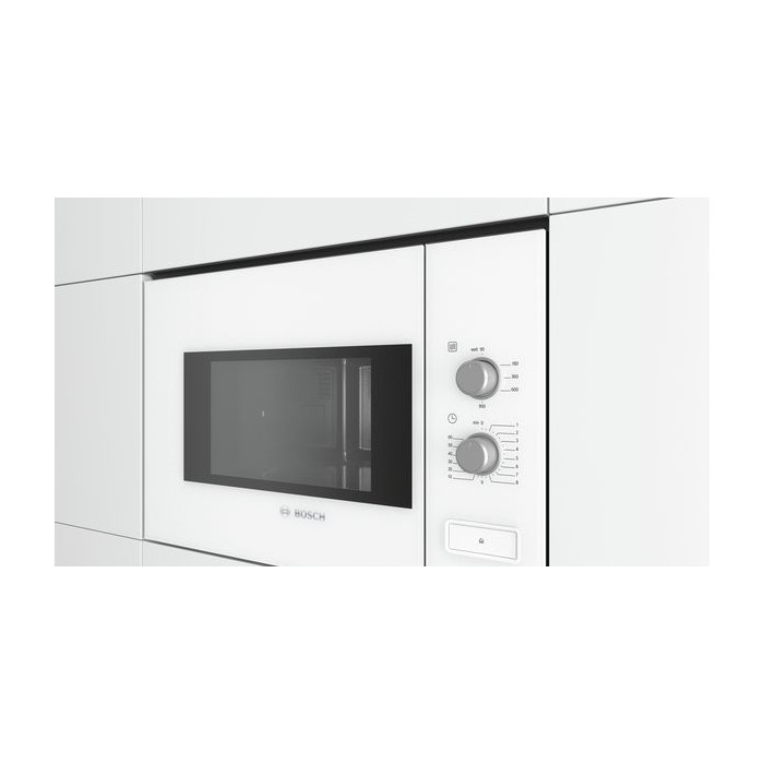 bosch micro-ondes encastrable 25l 900w blanc bfl550mw0 série