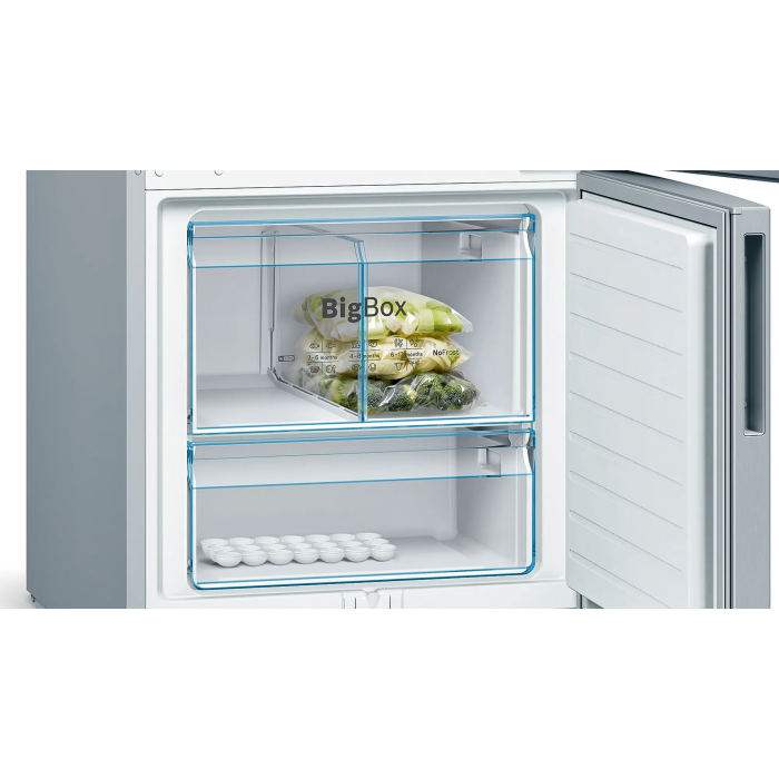 Réfrigérateur combiné 376L froid brassé Bosch 70cm E, KGV58VLEAS