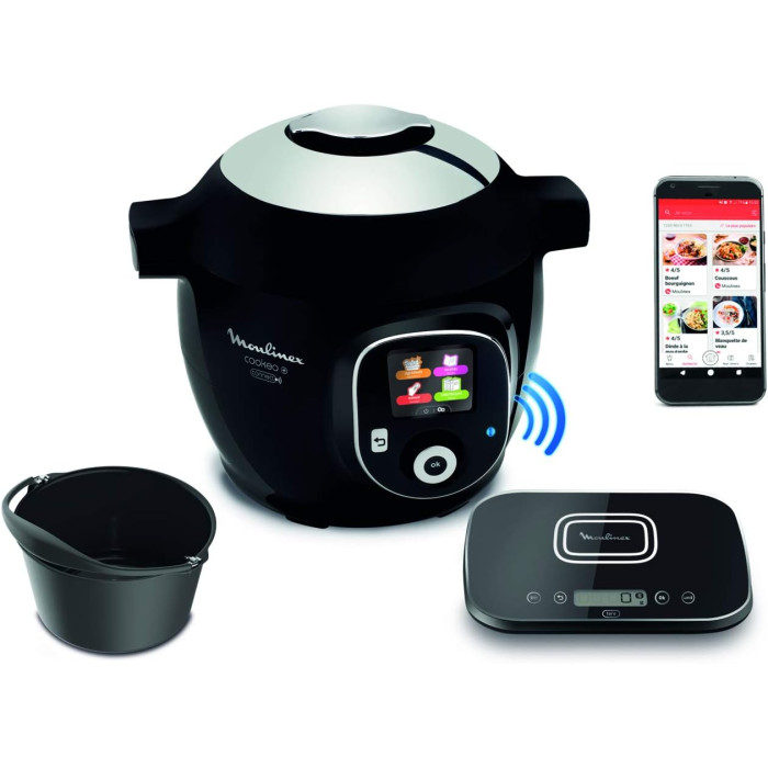 Robot cuiseur multifonction connecté noir Moulinex Cookeo+ CE859800