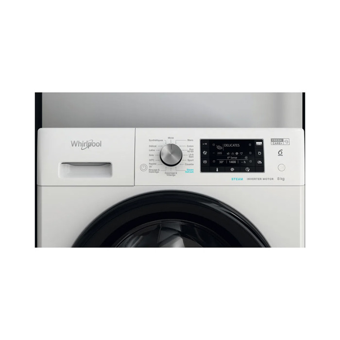 Lave linge hublot 8kg blanc Whirlpool FFB8469BVFR