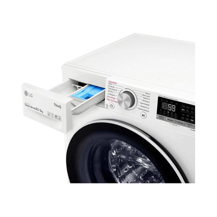 Lave linge séchant hublot 8,5kg/5kg LG F852SV50WRS