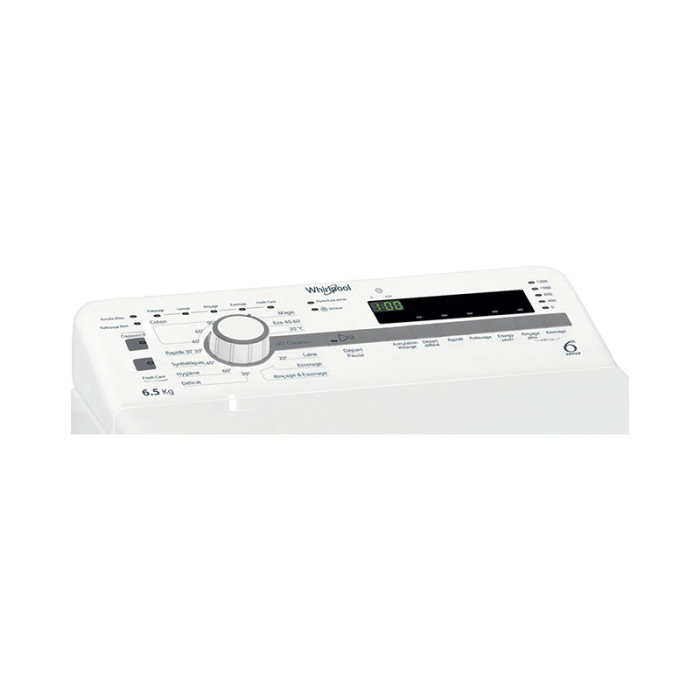 Lave-linge top 6kg 42L Whirlpool 1200tr/min 40cm D, TDLR65231FRN