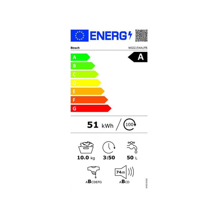 Lave-linge hublot 10kg Bosch WGG154A1FR