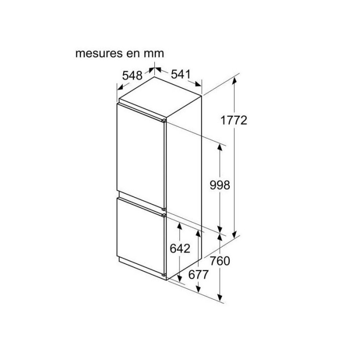 Réfrigérateur combiné intégrable Bosch KIV865SF0