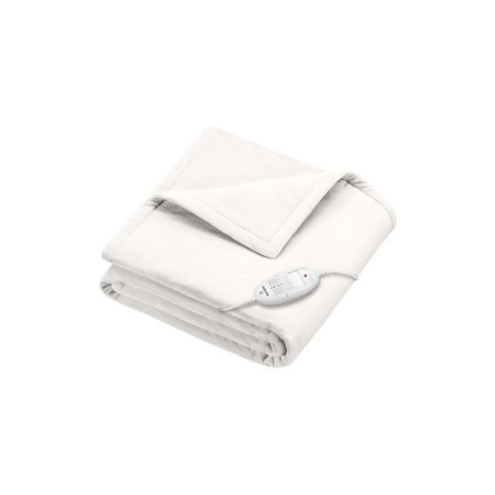 Couverture chauffante en fibre polaire blanche Beurer HD 75 Cosy