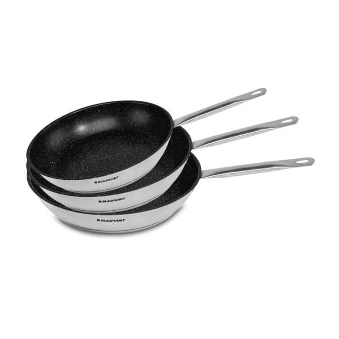 Set 3 poêles inox tous feux...