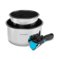 Set 2 casseroles inox tous feux 16 et 20cm Blaupunkt Collection MUNICH