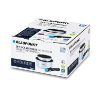 Set 2 casseroles inox tous feux 16 et 20cm Blaupunkt Collection MUNICH