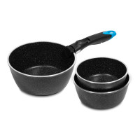 Set 3 casseroles compatible induction 16, 18 et 20cm Blaupunkt Collection FRANCFORT