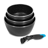 Set 3 casseroles compatible induction 16, 18 et 20cm Blaupunkt Collection FRANCFORT