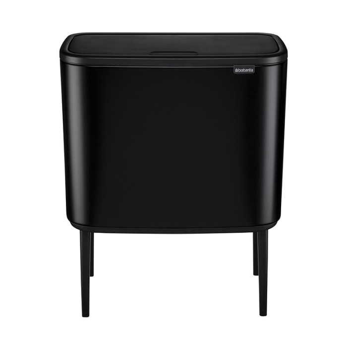 Poubelle cuisine 34L acier rectangulaire noir Brabantia 316203