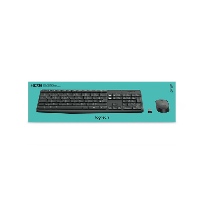 Clavier + souris sans fil QWERTY Logitech MK235