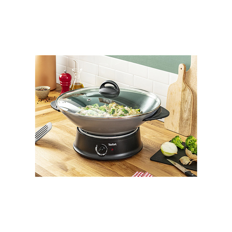 Wok électrique couvercle verre 6L Tefal WO300010