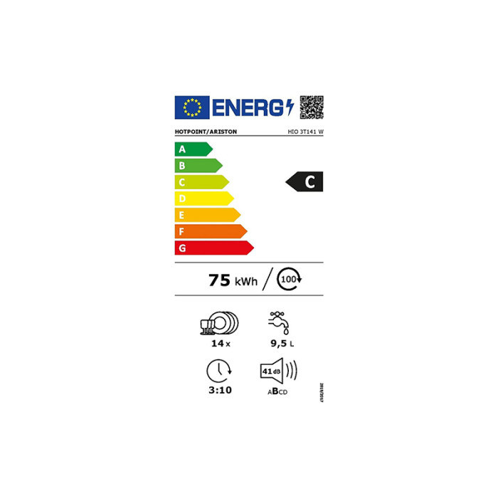 Lave-vaisselle intégrable Hotpoint HIO3T141W